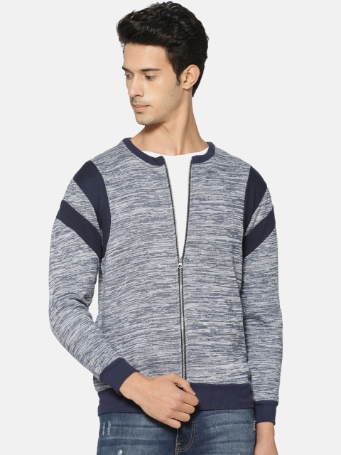 

Campus Sutra Men Blue Solid Bomber Jacket