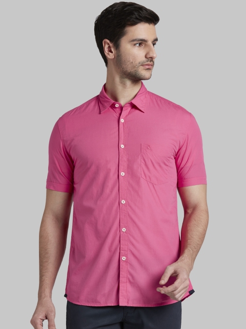 

Parx Men Pink Slim Fit Solid Casual Shirt