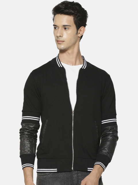 

Campus Sutra Men Black Solid Bomber Jacket