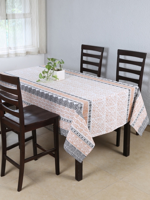 

House This Orange & Black Printed Table Cover