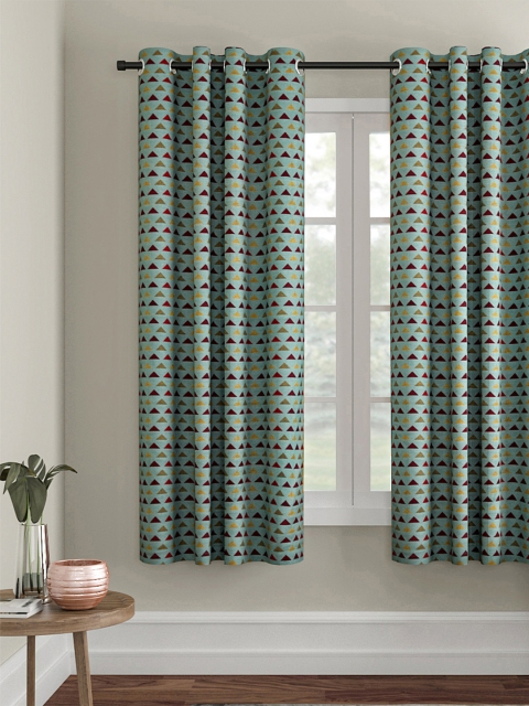 

Soumya Green Single Room Darkening Window Curtain