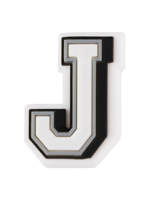 

Crocs Unisex White & Black Letter J Jibbitz Shoe Charm