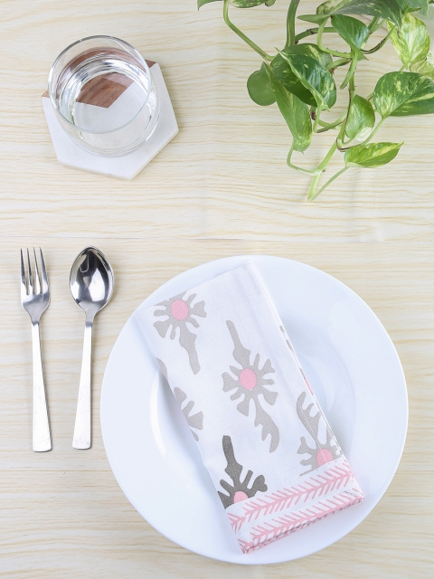 

House This Set of 2 Pink & Grey Printed Napkins