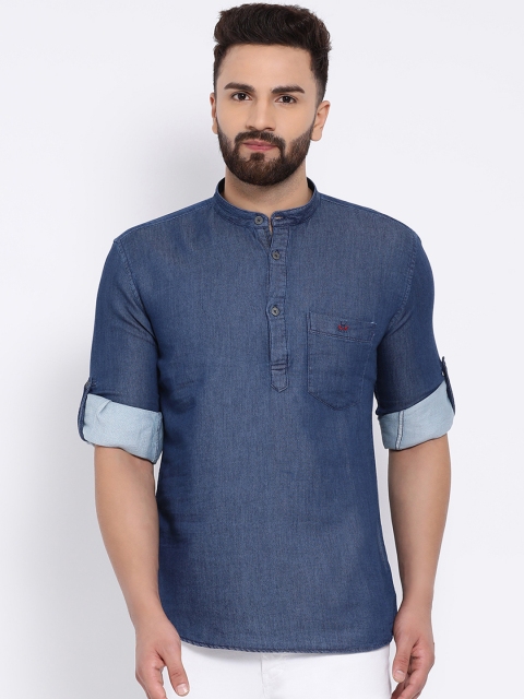 

Crimsoune Club Men Navy Blue Slim Fit Solid Casual Shirt