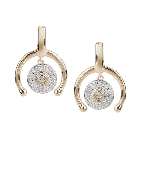 

Silgo White Rose Gold-Plated Classic Drop Earrings