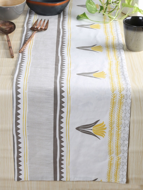 

House This Yellow & Grey Printed Table Runner