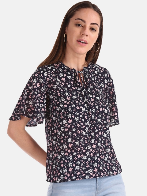 

ELLE Women Blue Printed Top