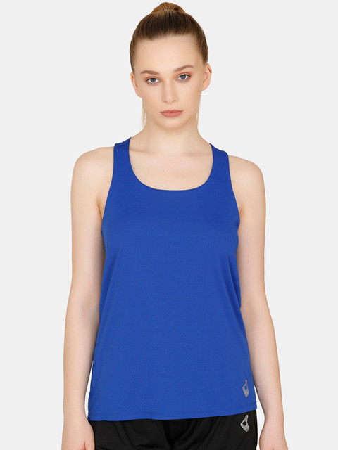 

Zelocity by Zivame Women Blue Solid Tank Top