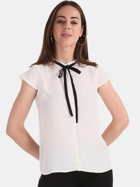 

ELLE Women White Solid Top