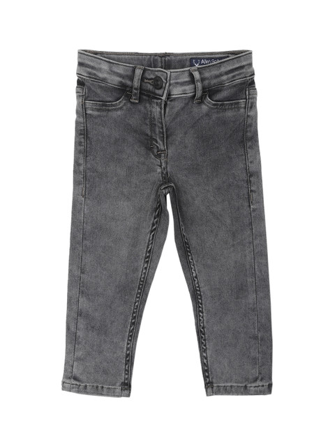 

Allen Solly Junior Girls Grey Regular Fit Mid-Rise Clean Look Stretchable Jeans