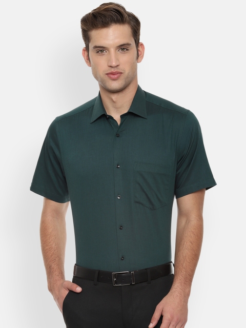 

Van Heusen Men Green Regular Fit Solid Formal Shirt