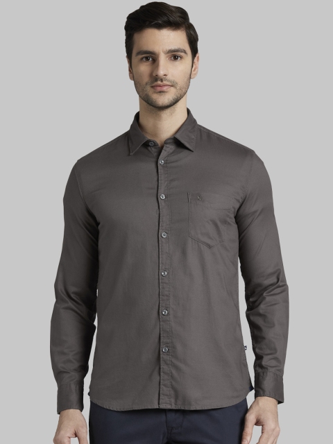 

Parx Men Grey Slim Fit Solid Casual Shirt