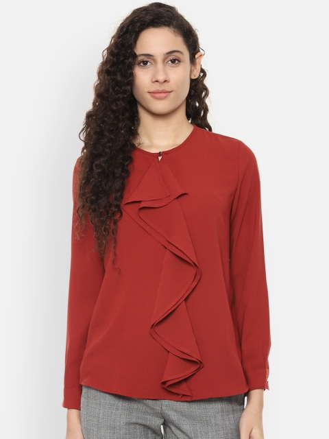 

Van Heusen Woman Red Solid Top