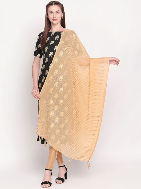 

Dupatta Bazaar Beige & Gold-Coloured Embellished Dupatta