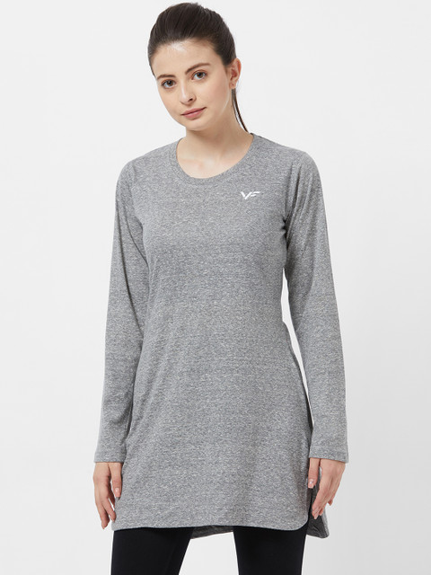 

Vero Forza Women Grey Solid Round Neck T-shirt