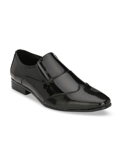 

Hi RELs Men Black Solid Formal Slip-Ons