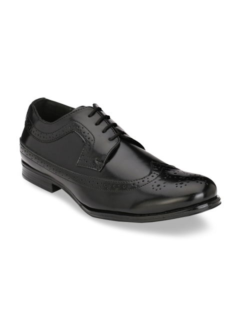 

Hi RELs Men Black Solid Formal Brogues