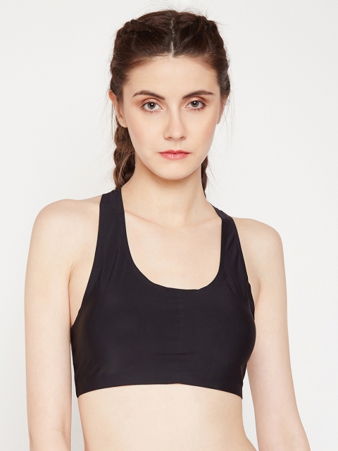 

Golden Girl Black Solid Non-Wired Lightly Padded Yoga Sports Bra 119