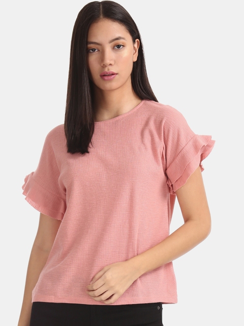 

Elle Women Pink Solid Top