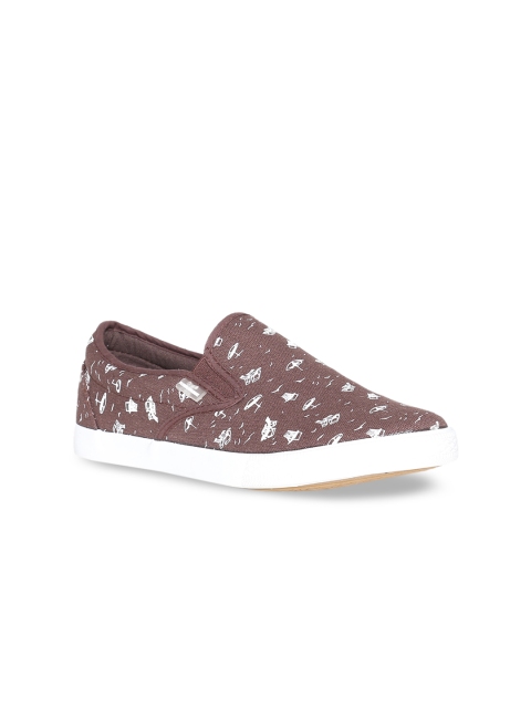 

Flying Machine Men Brown Slip-On Sneakers
