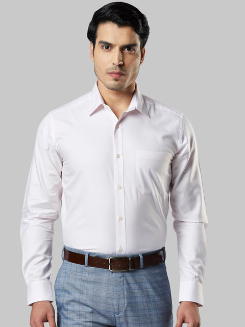

Raymond Men White Regular Fit Self Design Formal Shirt
