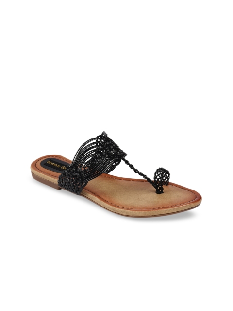 

WOMENS BERRY Women Black Solid One Toe Flats