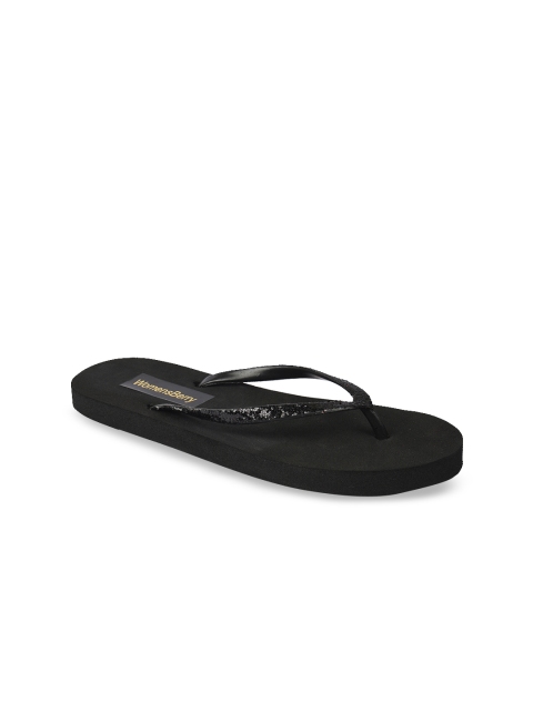 

WOMENS BERRY Women Black Solid Room Slippers