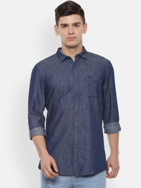 

Solly Jeans Co. Men Blue Regular Fit Solid Casual Shirt