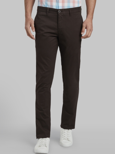 

Parx Men Brown Tapered Fit Solid Regular Trousers