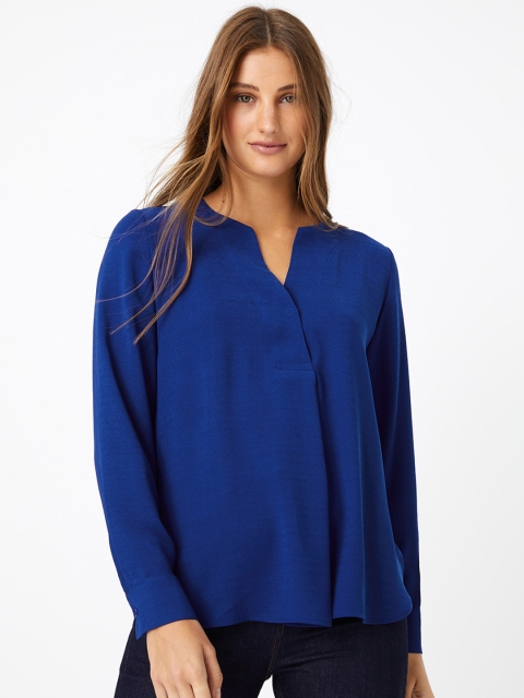 

Marks & Spencer Women Blue Solid Top