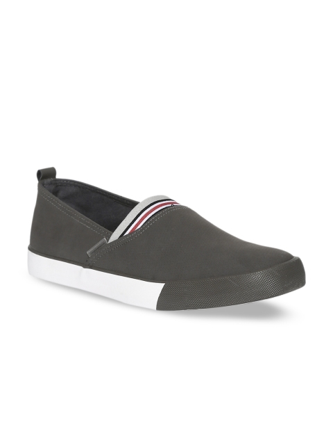 

Flying Machine Men Grey Slip-On Sneakers