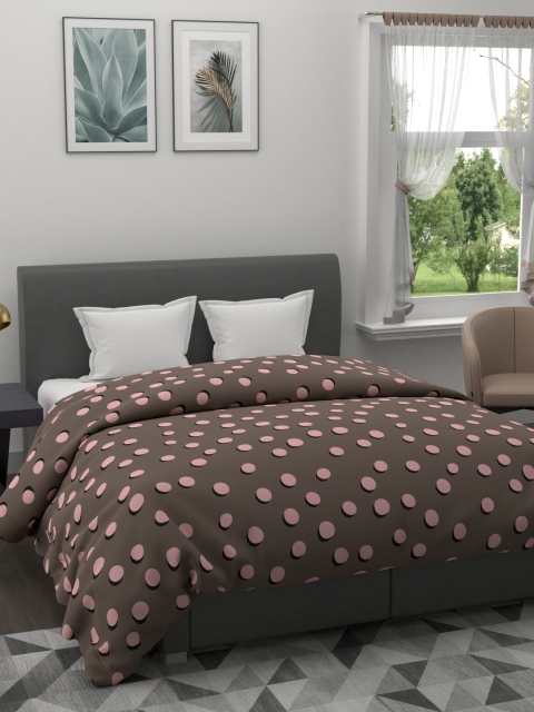 

BIANCA Brown & Pink Abstract AC Room 120 GSM Double Bed Comforter