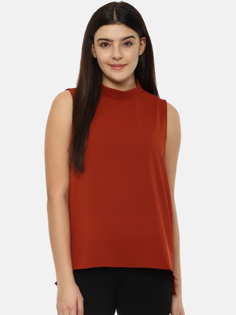 

Van Heusen Women Orange Solid Top