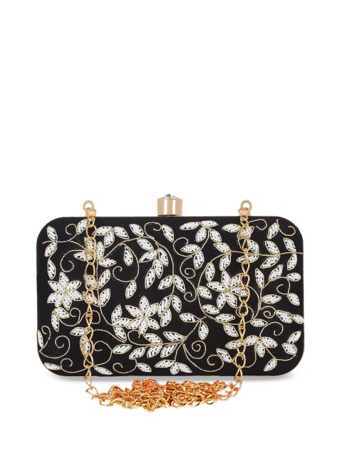 

Anekaant Black & White Embellished Clutch