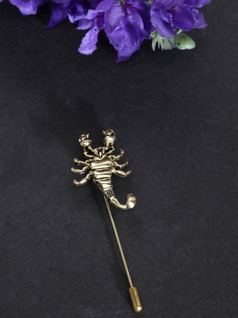 

Jewel Junction Men Gold-Toned Scorpion Shaped Brooch