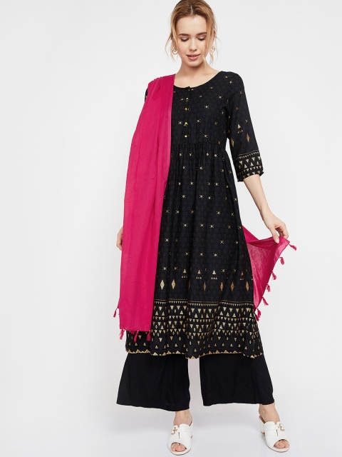 

Melange by Lifestyle Women Fuchsia Solid Pure Cotton Dupatta