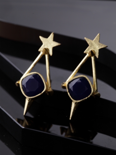 

DIVA WALK Gold-Plated Blue Contemporary Drop Earrings