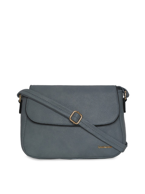 

David Jones Blue Solid Sling Bag
