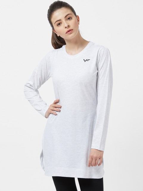 

Vero Forza Women White Solid Relaxed Fit Ultra Cool Breathable Round Neck T-shirt