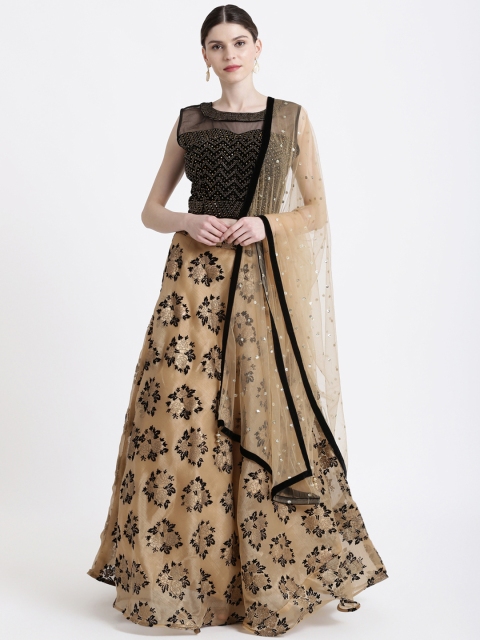 

Koskii Gold-Toned Ready to Wear Lehenga & Blouse with Dupatta