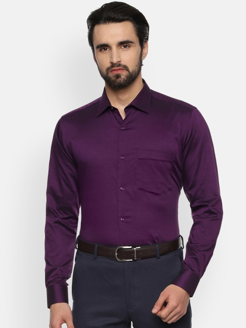 

Van Heusen Men Purple Regular Fit Self Design Formal Shirt