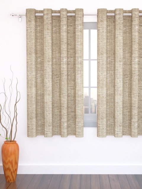 

Story@home Brown Jacquard Textured Single Window Weave Curtain