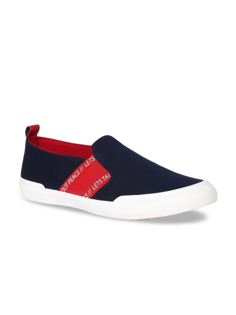 

Flying Machine Men Blue Slip-On Sneakers