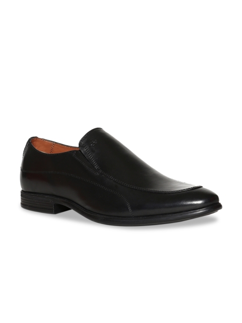 

Arrow Men Black Solid Formal Leather Slip-Ons