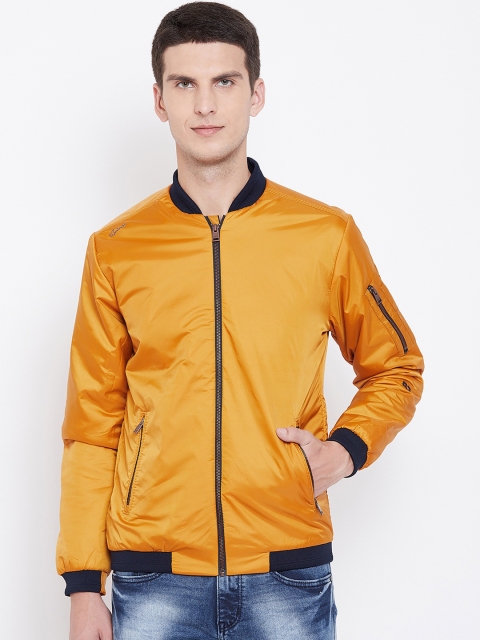 

Spirit Men Mustard Yellow Solid Bomber Windcheater Jacket