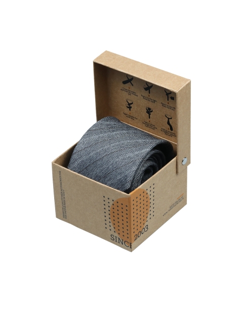 

Tossido Grey Woven Design Broad Tie