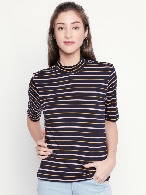

Annabelle by Pantaloons Women Navy Blue Solid Top