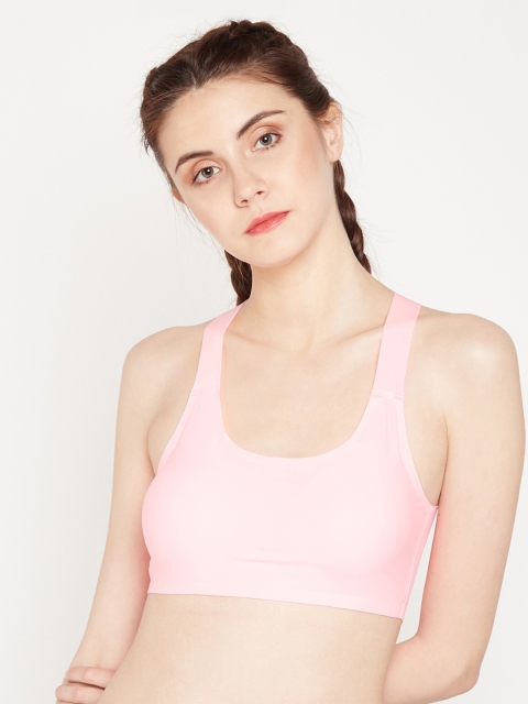 

Golden Girl Peach-Coloured Solid Non-Wired Lightly Padded Yoga Sports Bra 119