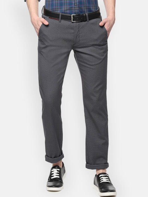 

Allen Solly Men Grey Slim Fit Self Design Chinos