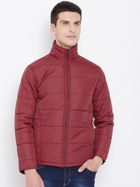 

Spirit Men Maroon Solid Padded Jacket